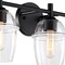 Designers Fountain Summer Jazz 24 in. 3-Light Matte Black Vanity Light with Clear Glass Shades for Bathrooms D310M-3B-MB - alternate 2